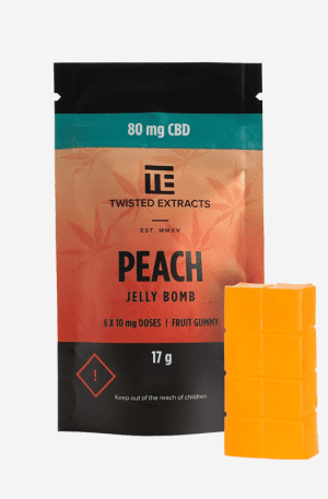 Twisted Extracts Peach CBD Jelly Bomb